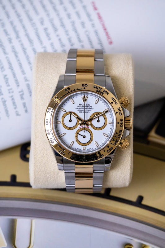 Rolex Cosmograph Daytona Two Tones White Dial Reference 126503