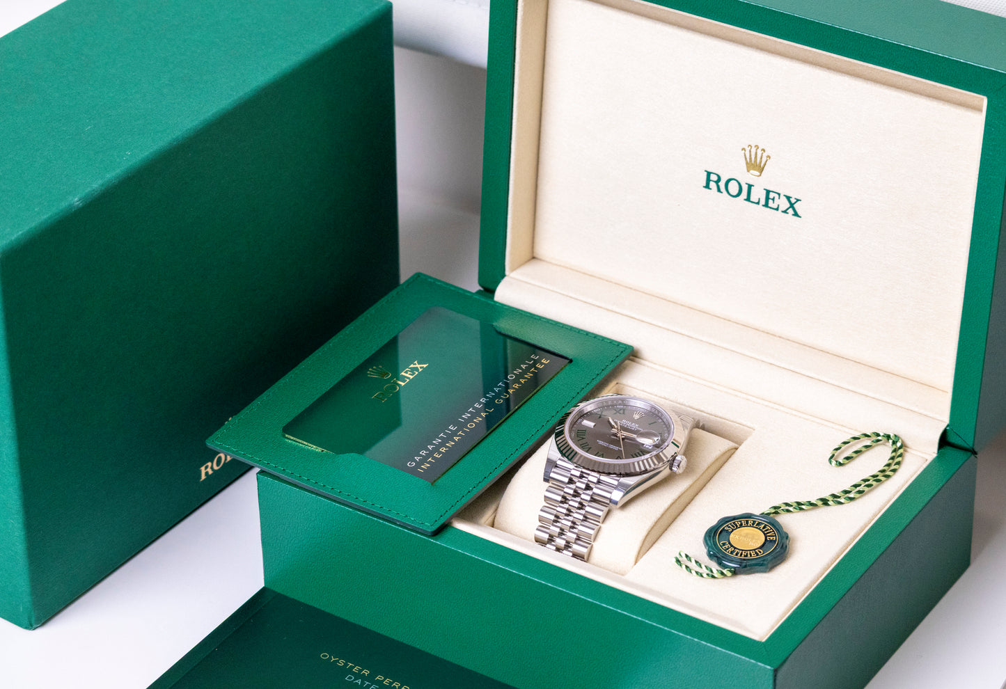 Rolex Datejust 41mm Wimbledon Fluted Jubilee Reference 126334