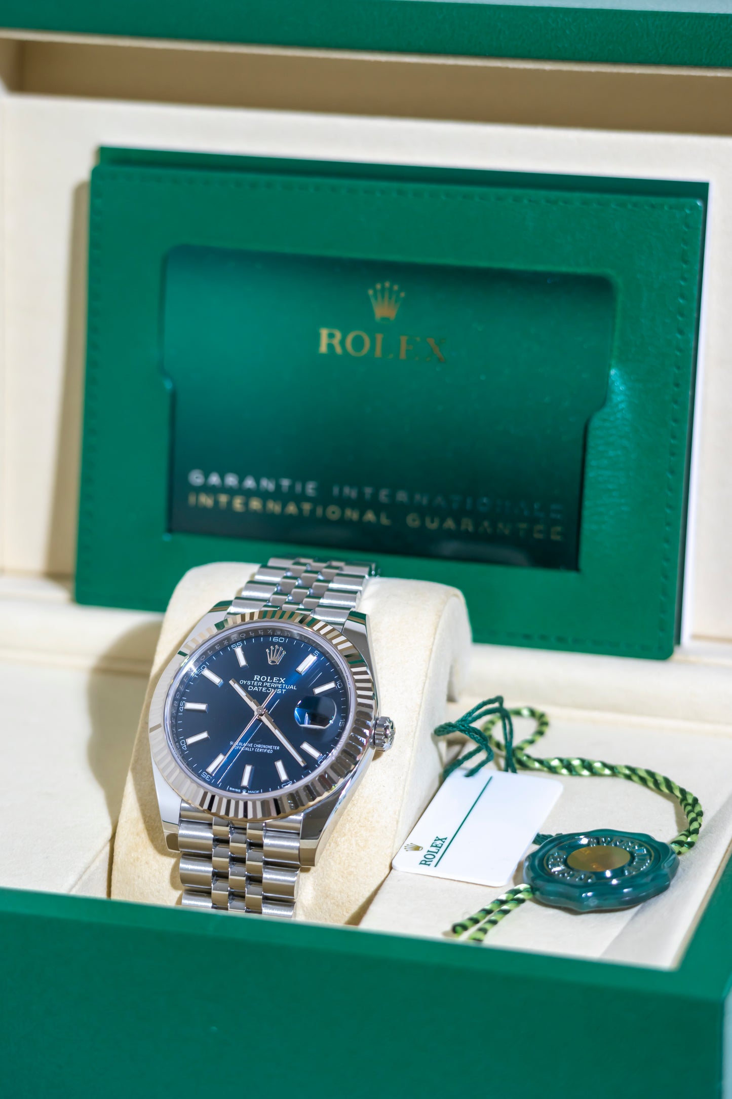 Rolex Datejust 41mm Blue Dial Fluted Jubilee Reference 126334