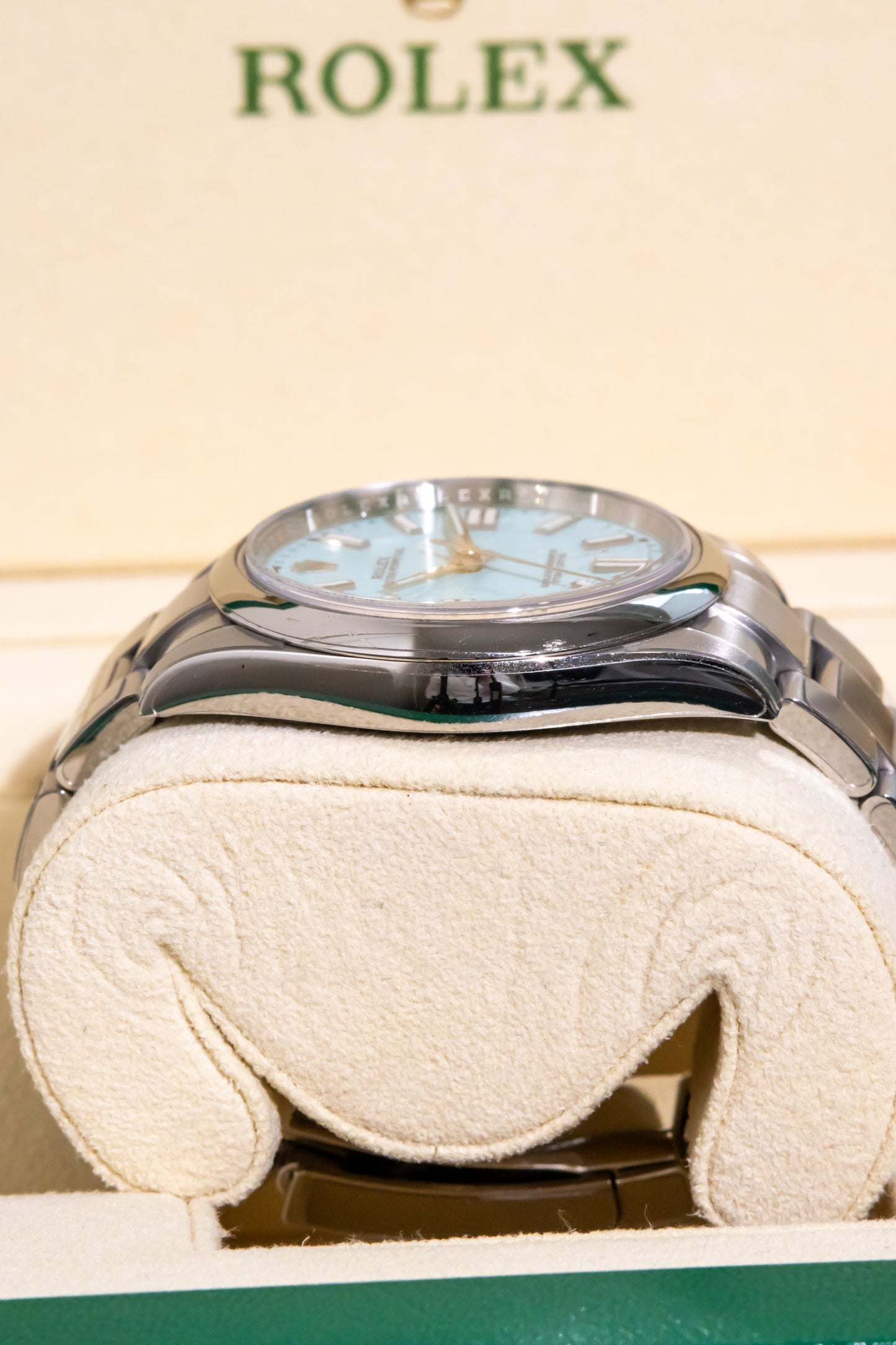 Discontinued Rolex Oyster Perpetual 41mm Tiffany dial Reference 124300
