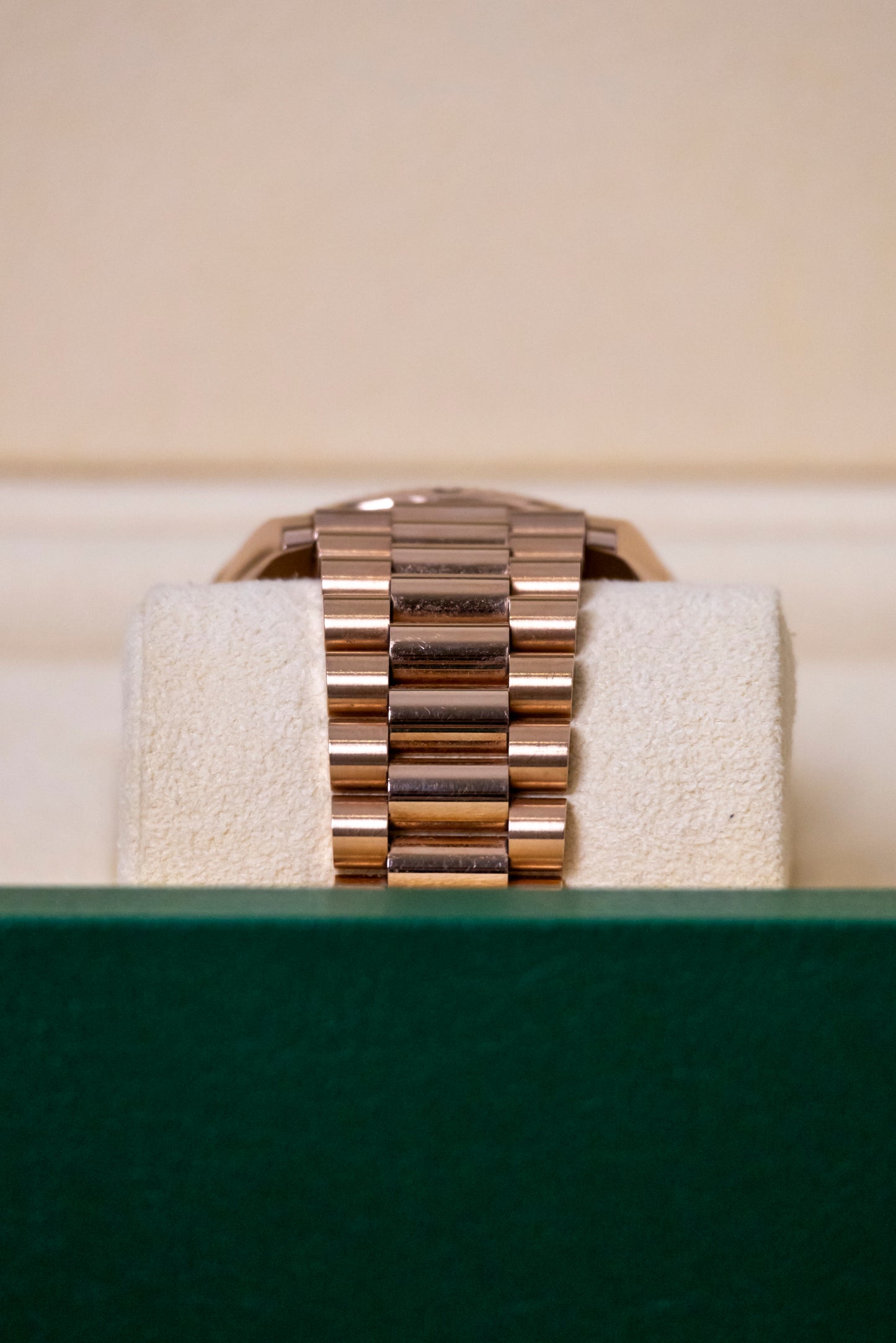 Rolex Day Date 40mm Rose Gold Olive Dial Reference 228235