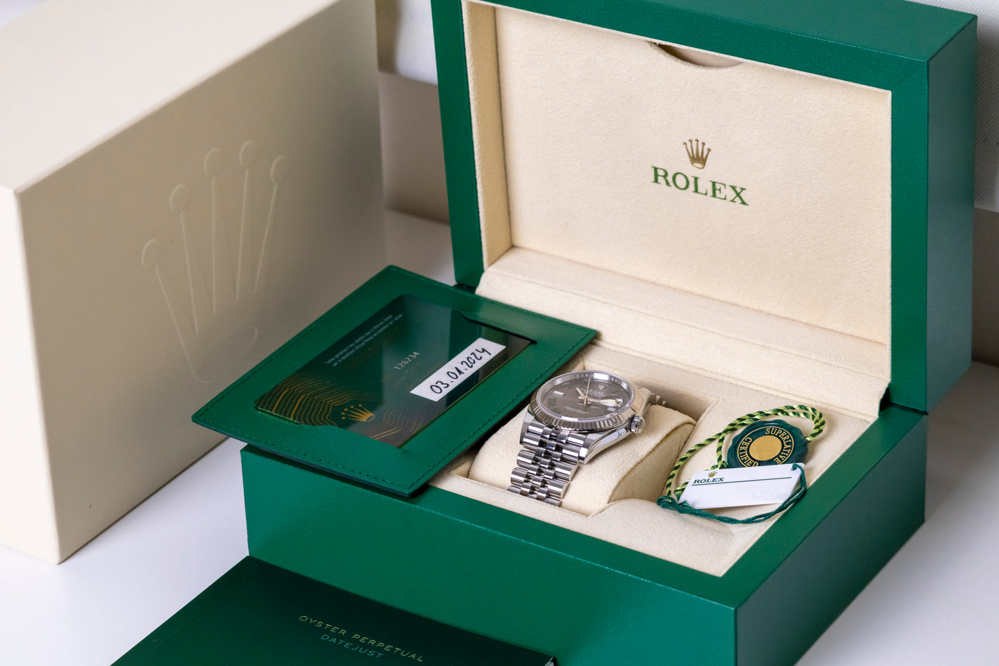 Rolex Datejust 36mm Wimbledon Fluted Jubilee Reference 126234
