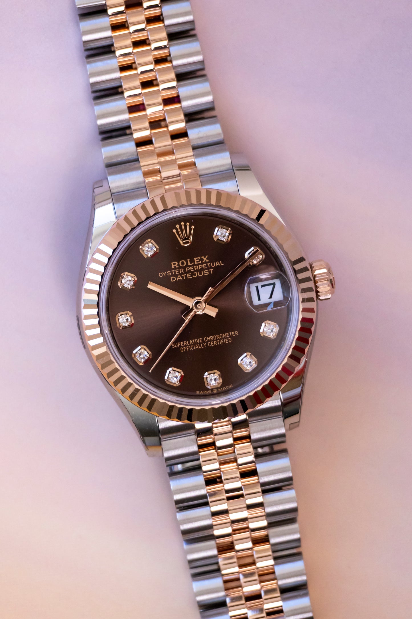 Rolex Datejust 31mm Two tones RG Chocolate Dial Reference 278271