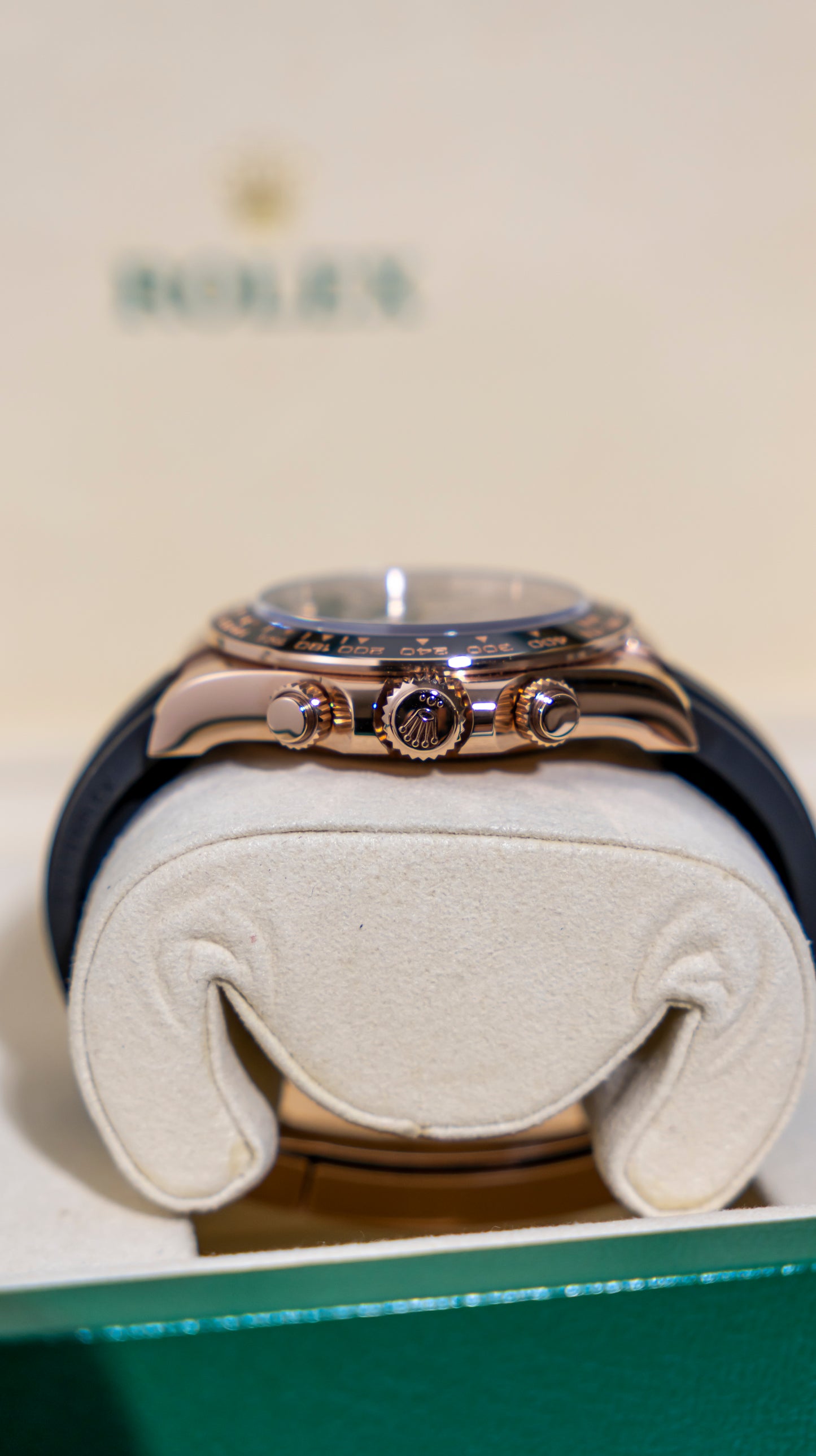 Rolex Daytona Rose Gold Oysterflex Chocolate Dial Reference 126515LN