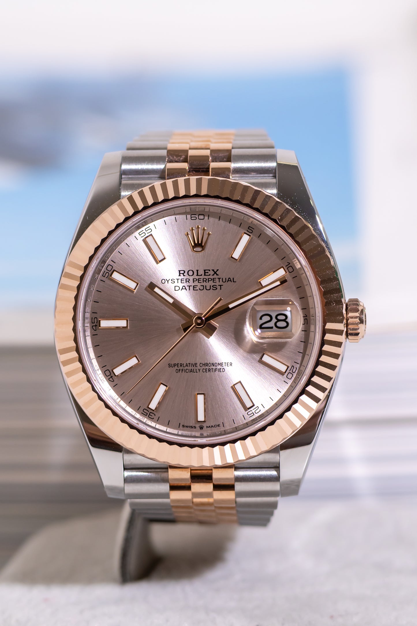Rolex Datejust 41mm 2tones Sundust dial Fluted Jubilee Reference 126331