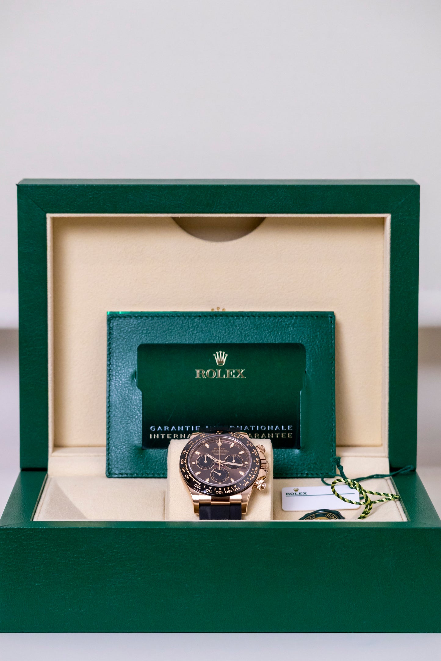 Rolex Daytona Rose Gold Chocolate Dial Oysterflex Reference 116515