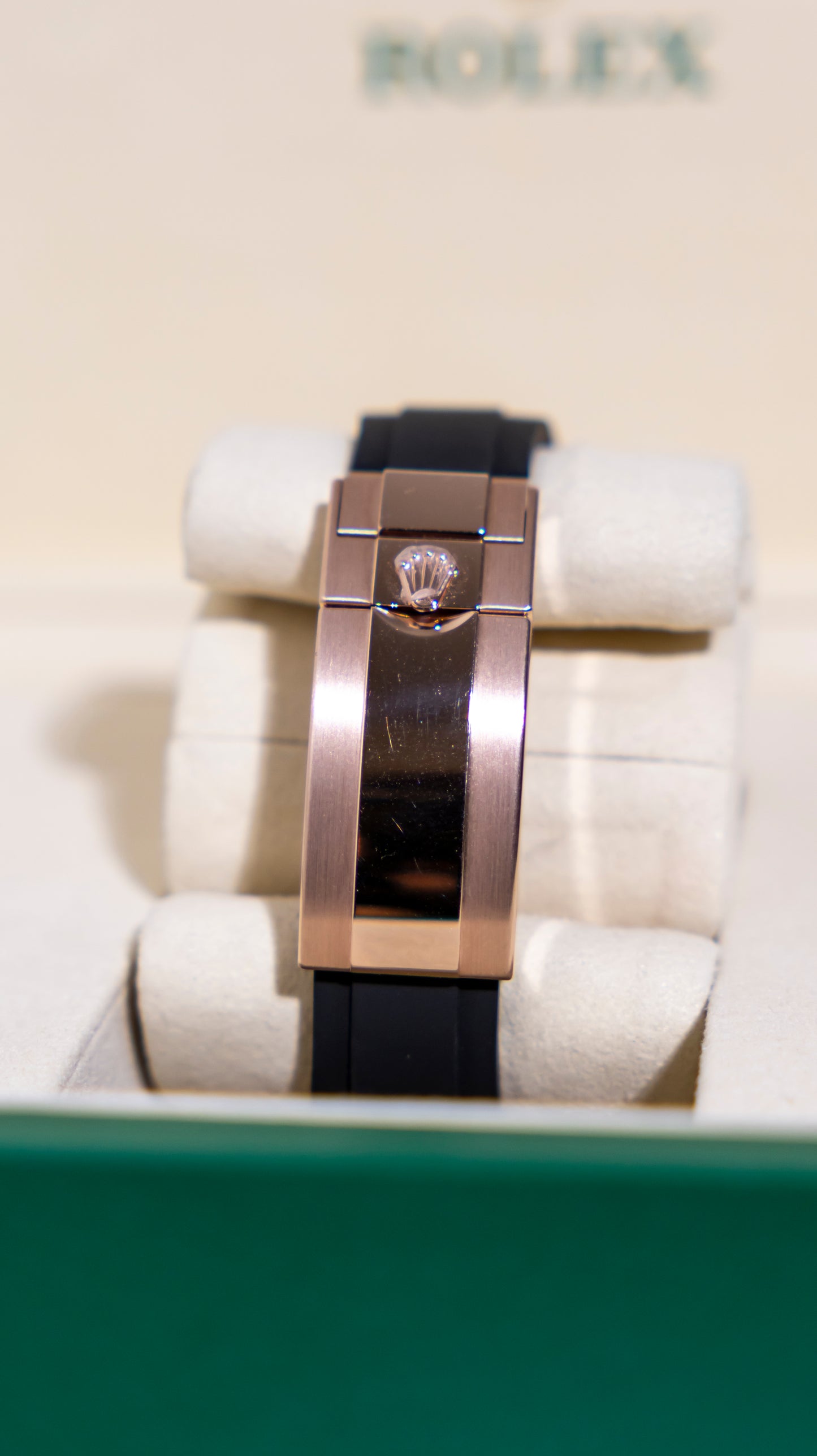 Rolex Daytona Rose Gold Oysterflex Chocolate Dial Reference 126515LN