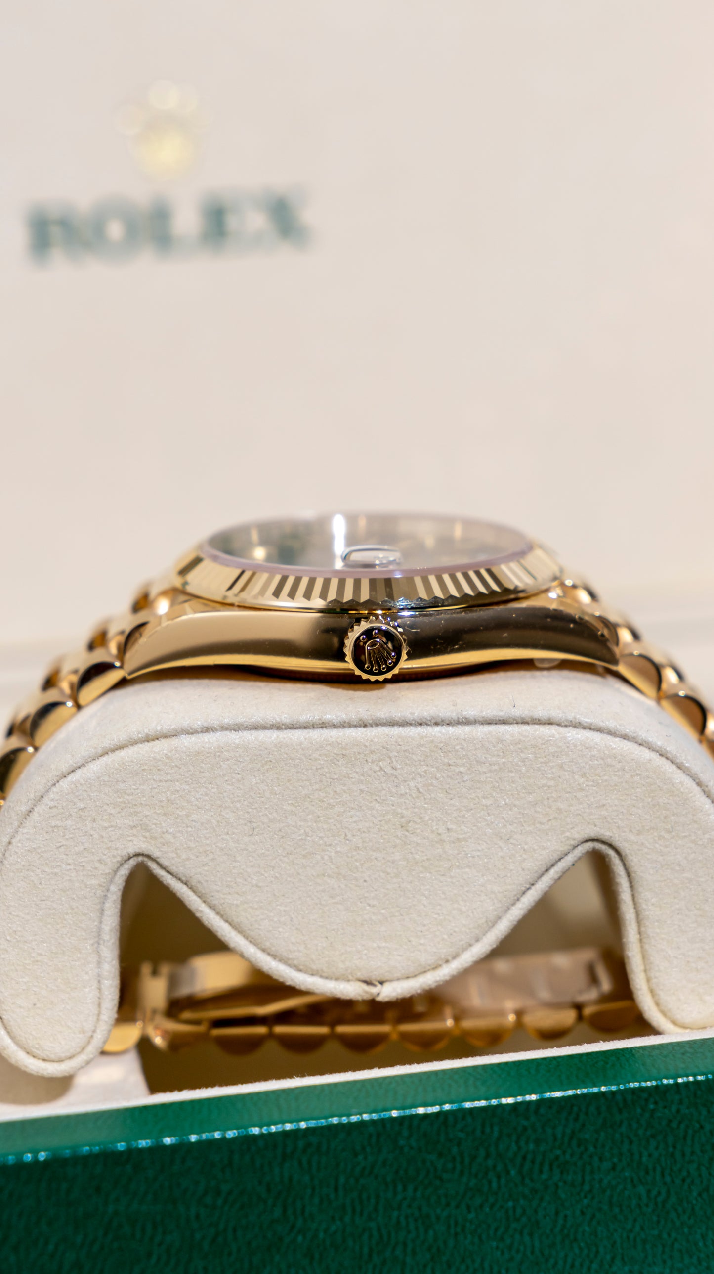 Rolex Day Date Yellow Gold Ombre Green 40mm Reference 228238