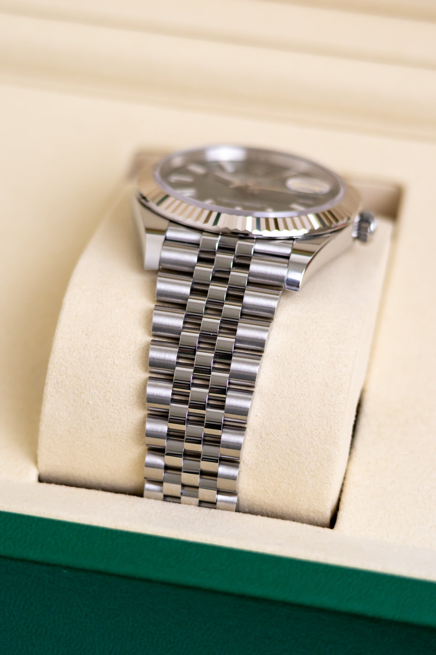 Rolex Datejust 41mm Mint Green Fluted Jubilee Reference 126334