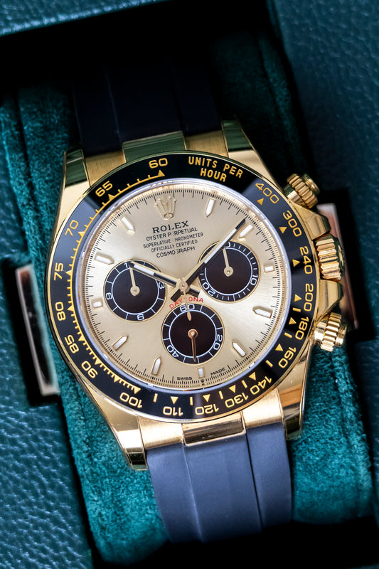 Rolex Daytona Yellow Gold Pikachu Oysterflex Reference 126518LN