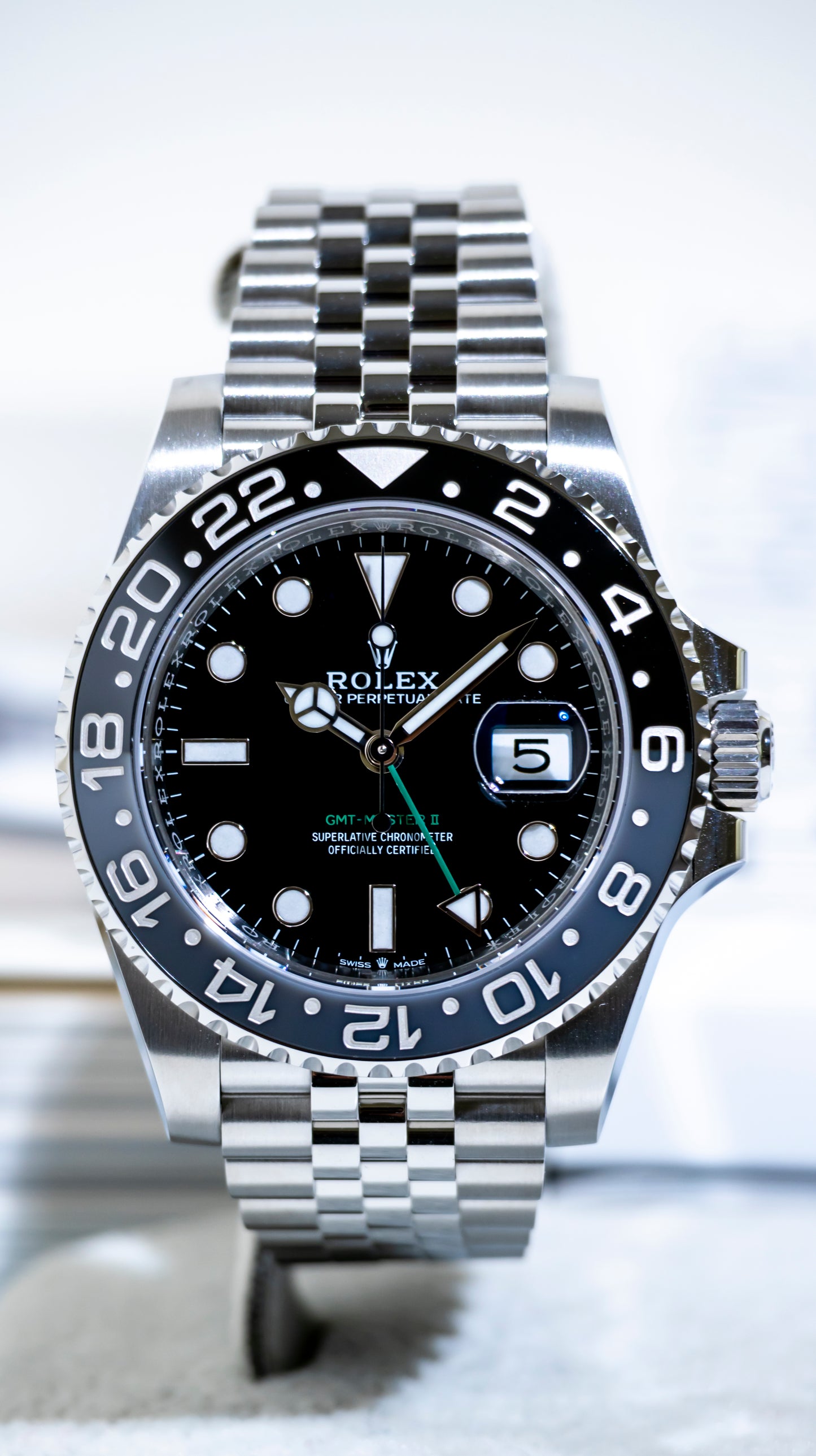Rolex GMT Master II Bruce Wayne Jubilee Reference 126710GRNR