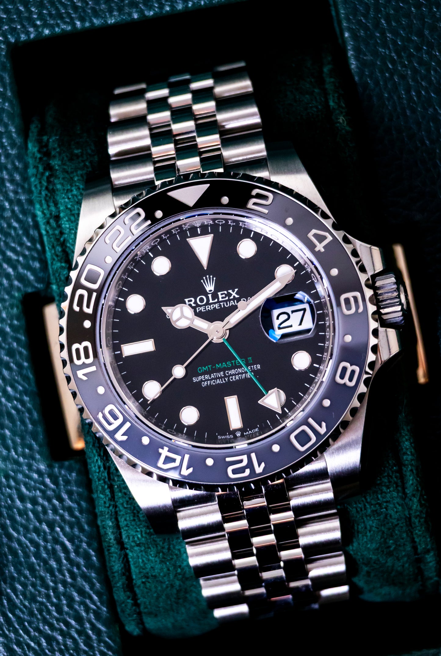 Rolex GMT Master II Bruce Wayne Jubilee Reference 126710GRNR