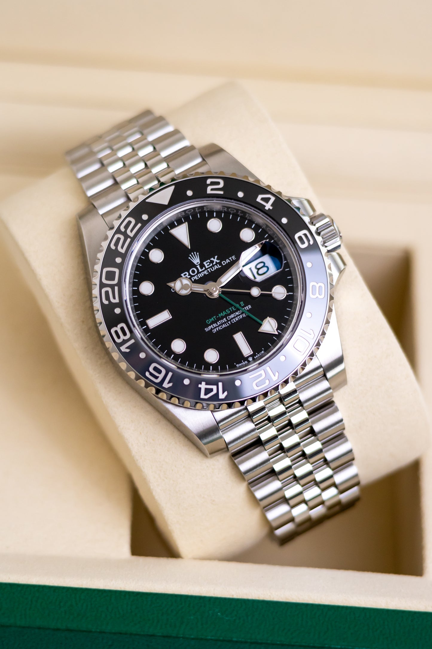 Rolex GMT Master II Bruce Wayne Jubilee Reference 126710GRNR