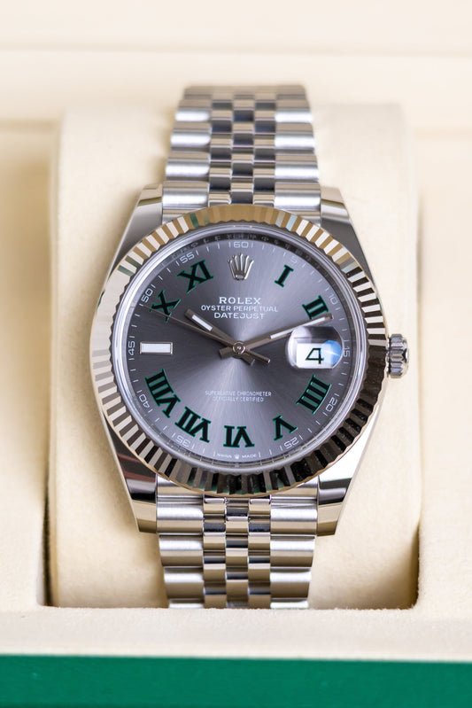 Rolex Datejust 41mm Wimbledon Fluted Jubilee Reference 126334