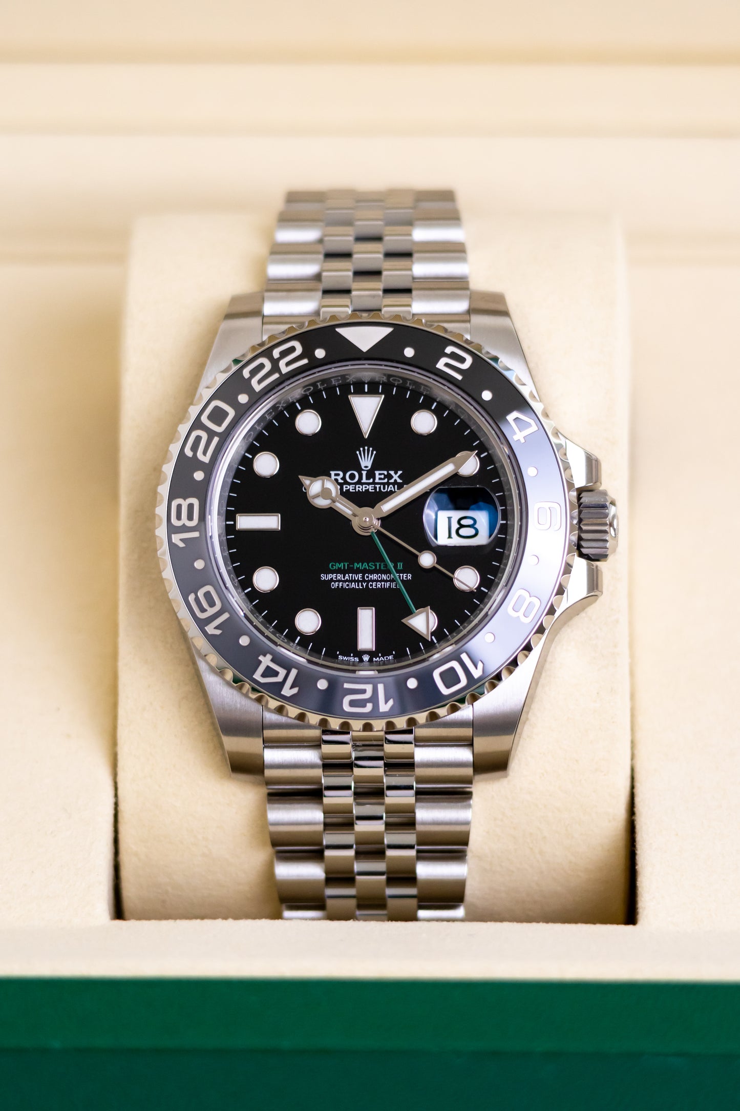 Rolex GMT Master II Bruce Wayne Jubilee Reference 126710GRNR