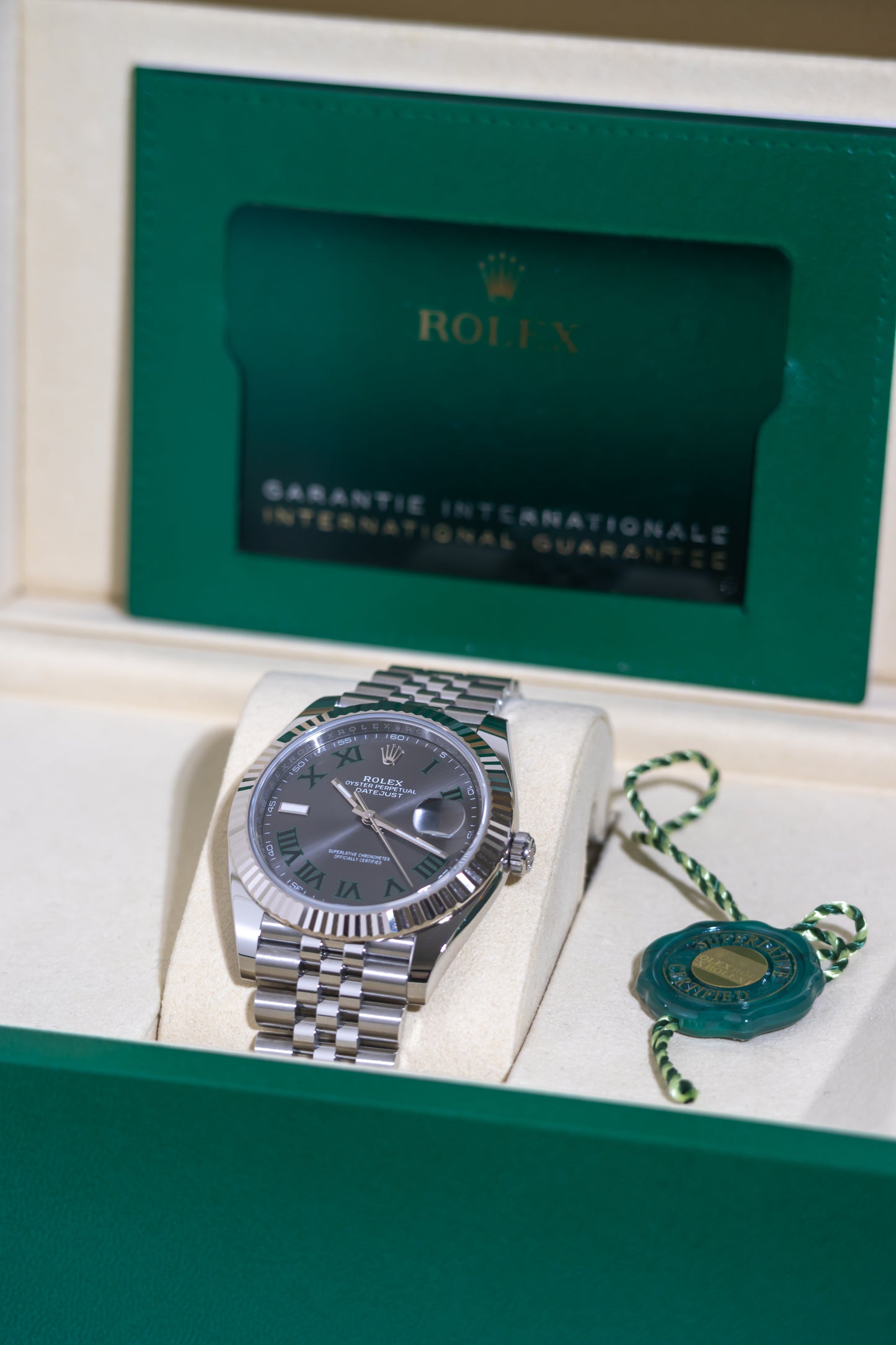 Rolex Datejust 41mm Wimbledon Fluted Jubilee Reference 126334