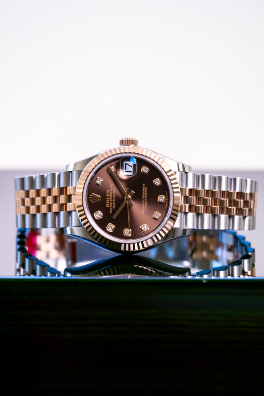 Rolex Datejust 31mm Two tones RG Chocolate Dial Reference 278271