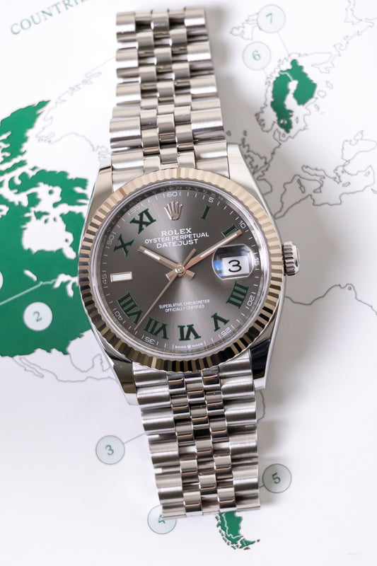 Rolex Datejust 36mm Wimbledon Fluted Jubilee Reference 126234