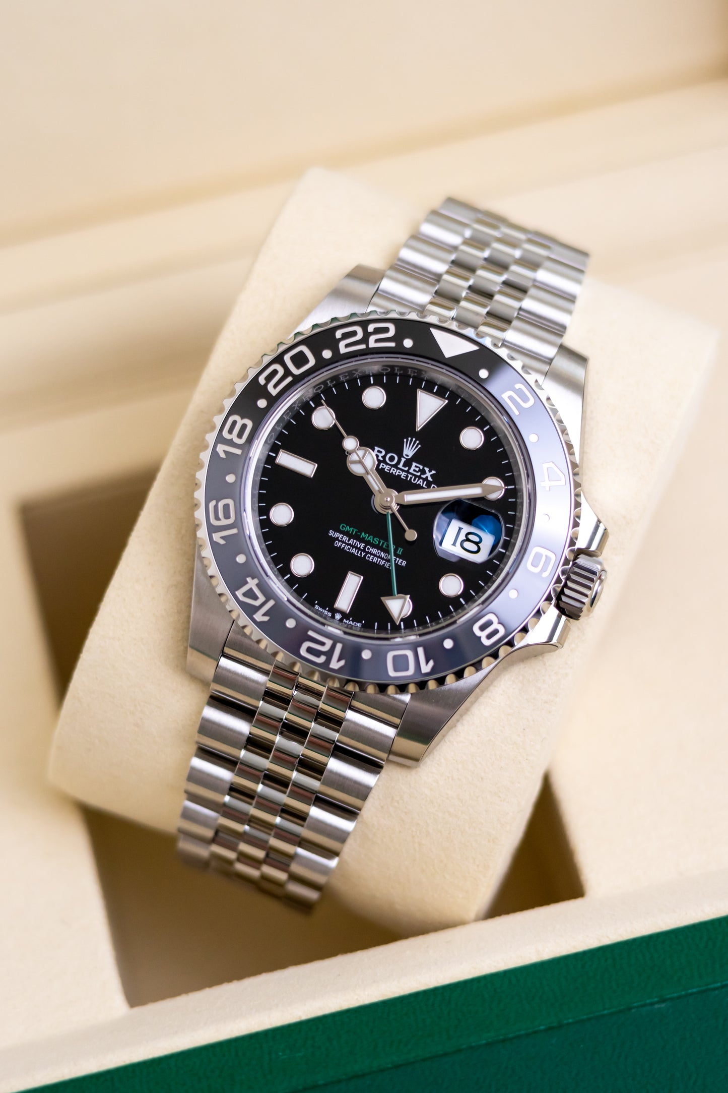 Rolex GMT Master II Bruce Wayne Jubilee Reference 126710GRNR