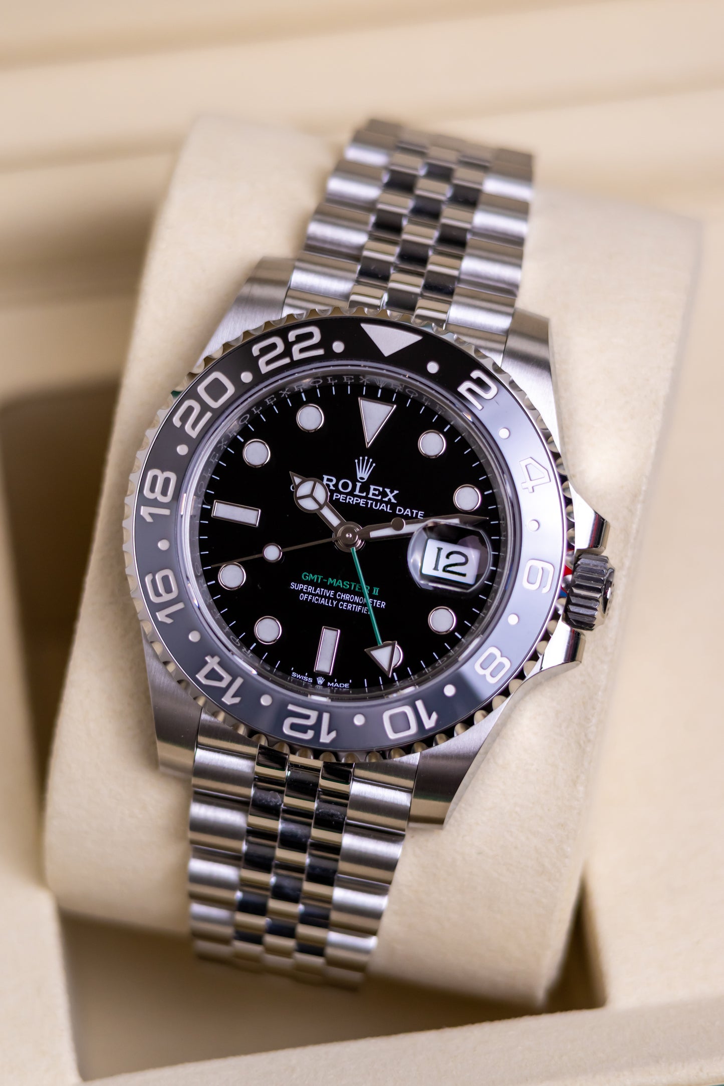Rolex GMT Master II Bruce Wayne Jubilee Reference 126710GRNR