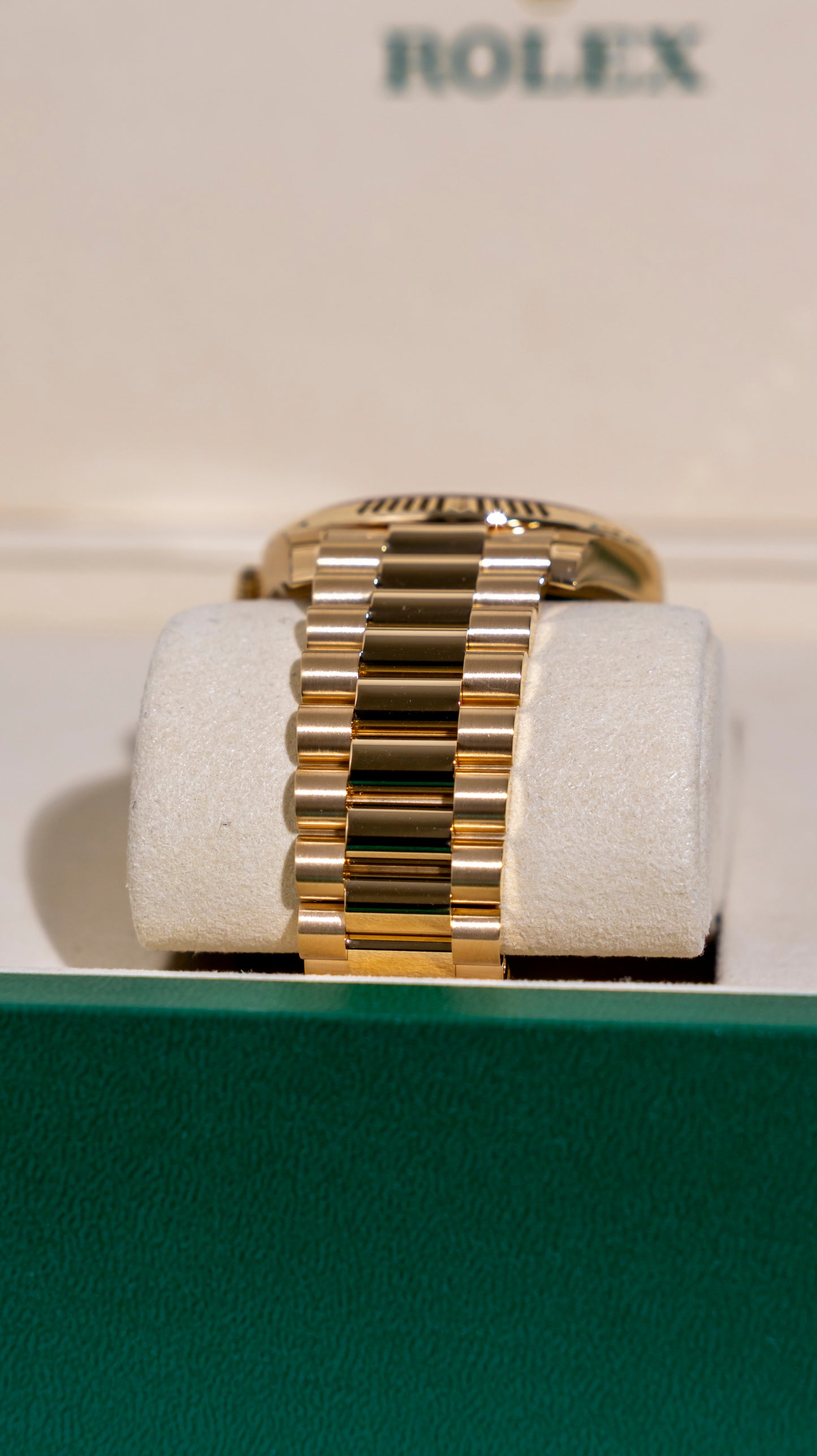 Rolex Day Date Yellow Gold Ombre Green 40mm Reference 228238