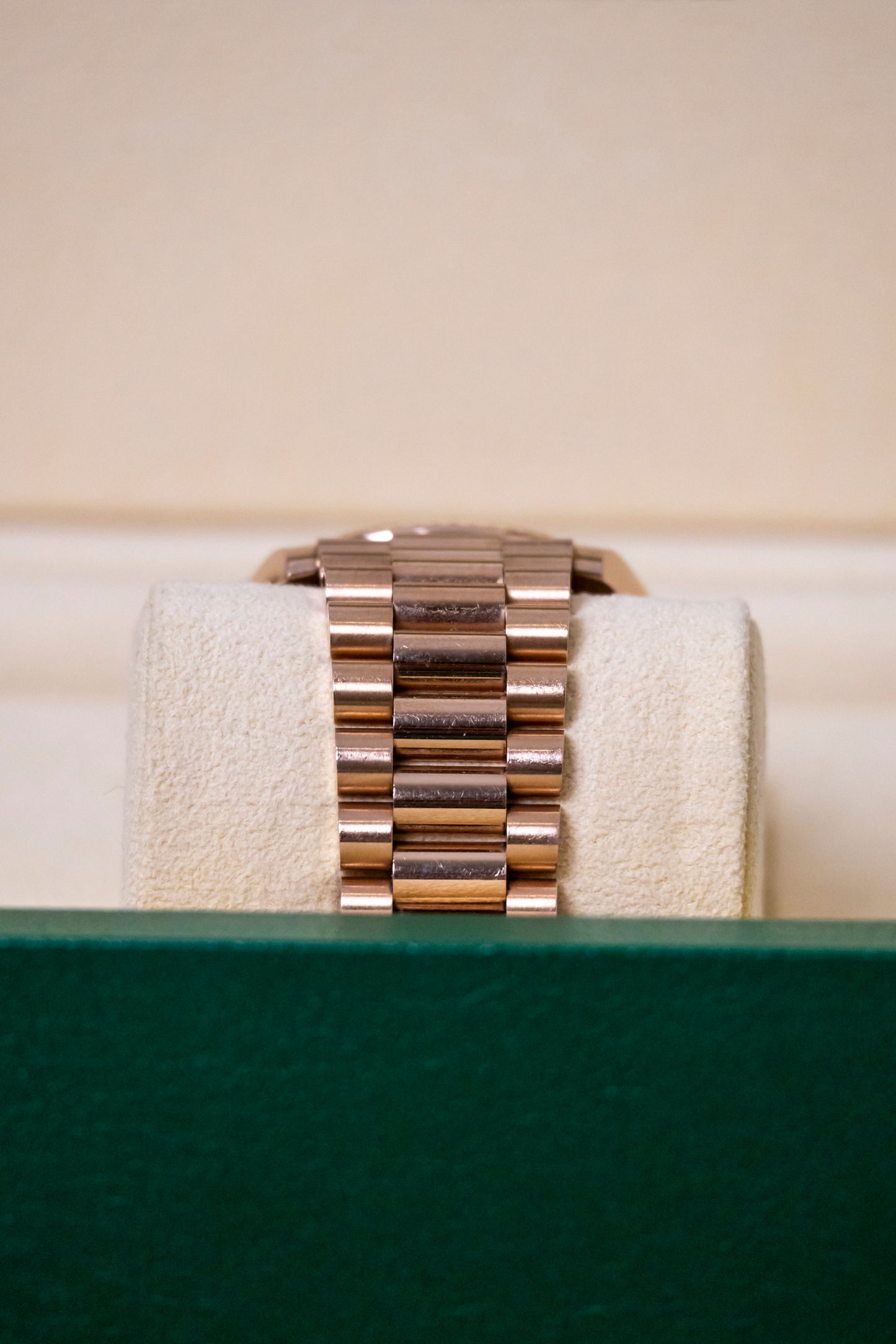 Rolex Day Date 40mm Rose Gold Olive Dial Reference 228235