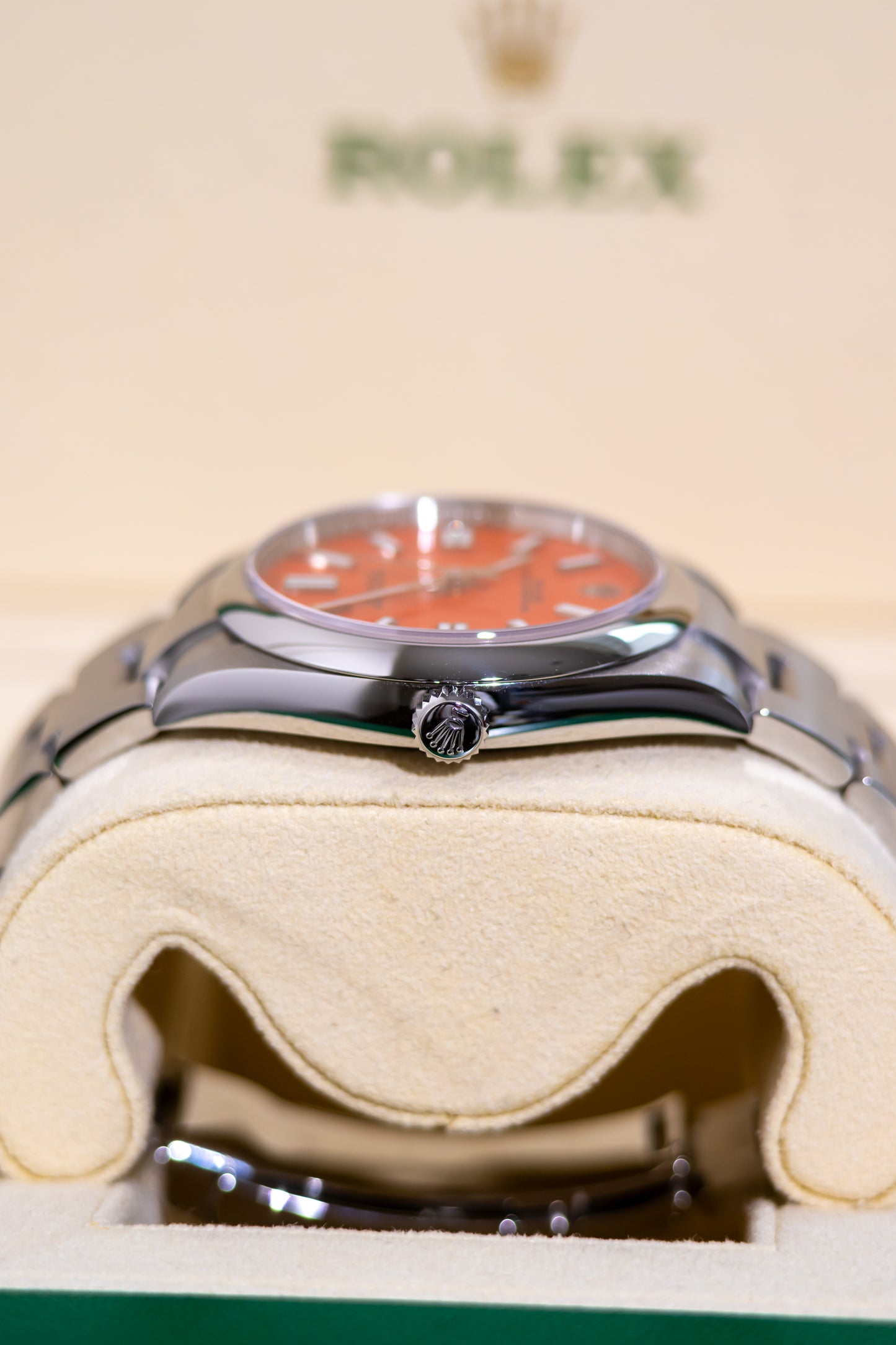 Rolex Oyster Perpetual 41mm Discontinued Coral Red Reference 124300
