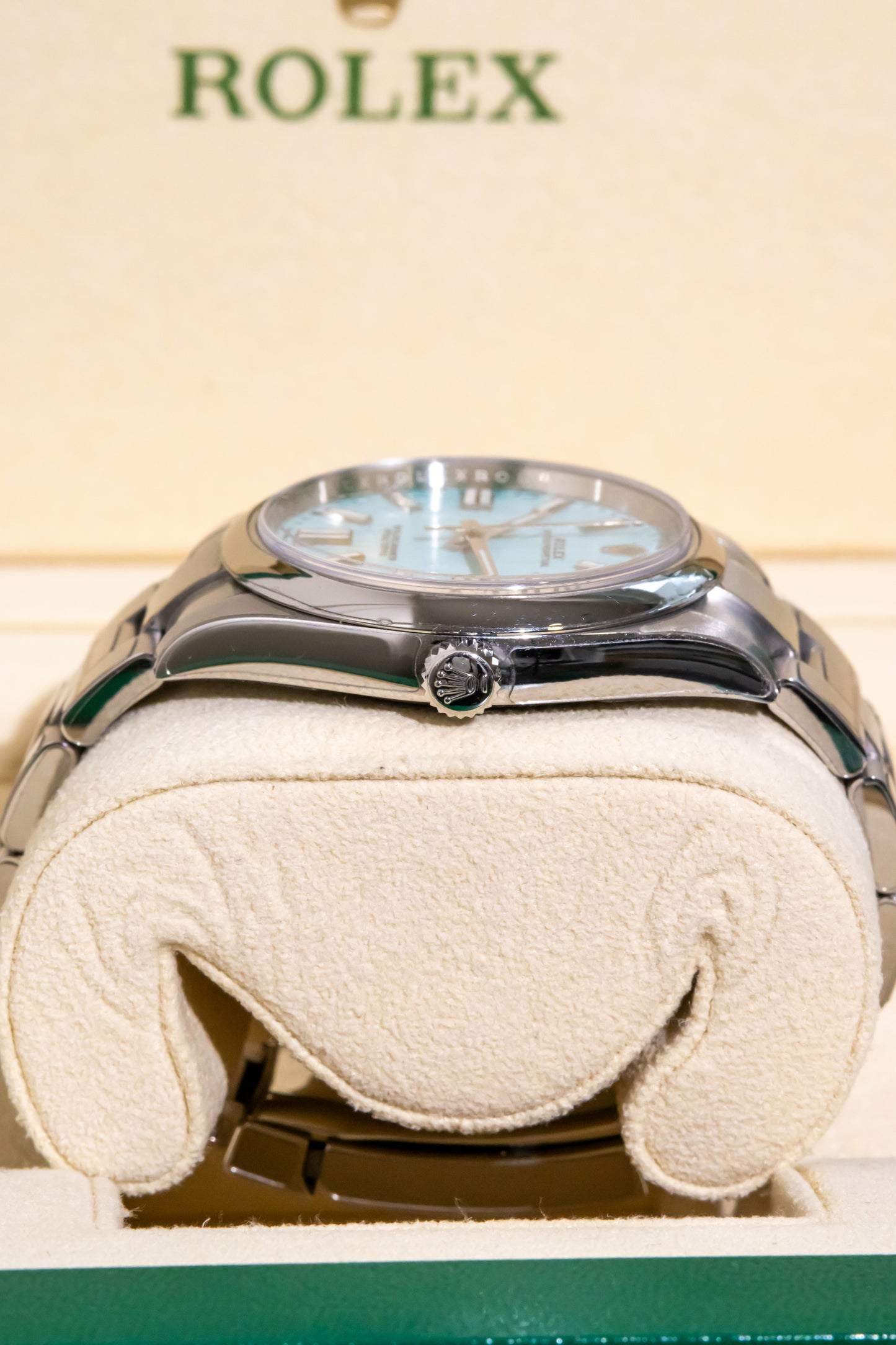 Discontinued Rolex Oyster Perpetual 41mm Tiffany dial Reference 124300