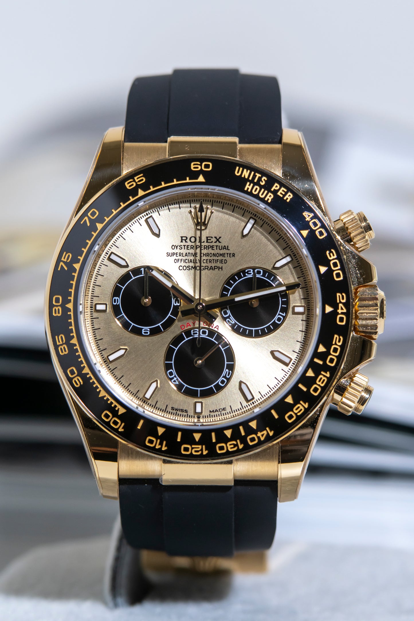 Rolex Daytona Yellow Gold Oysterflex Pikachu Reference 126518YML