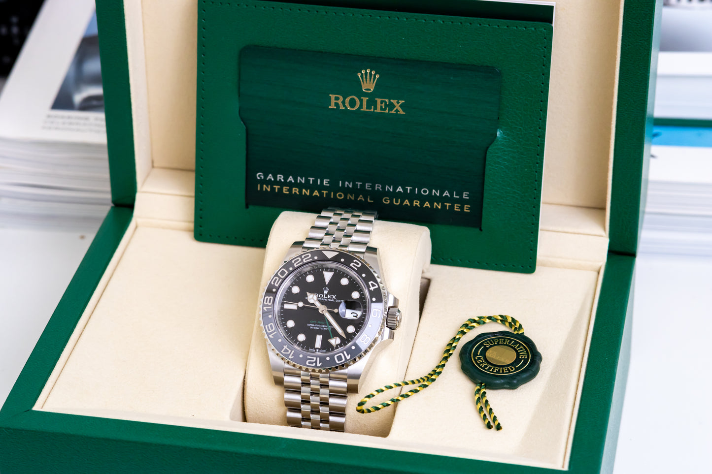 Rolex GMT Master II Bruce Wayne Jubilee Reference 126710GRNR