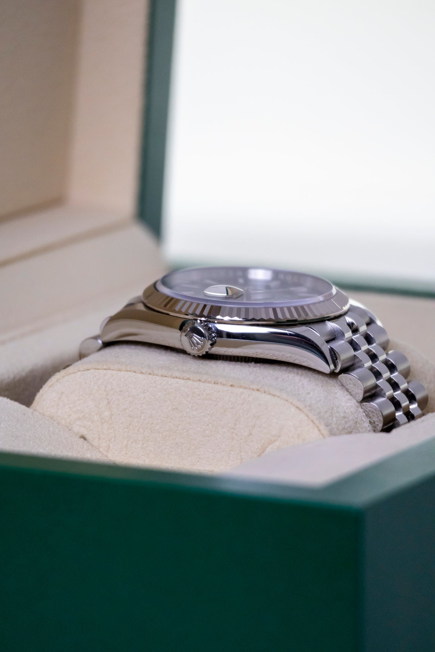 Rolex Datejust 36mm Discontinued Green Palm Motif dial Reference 126234