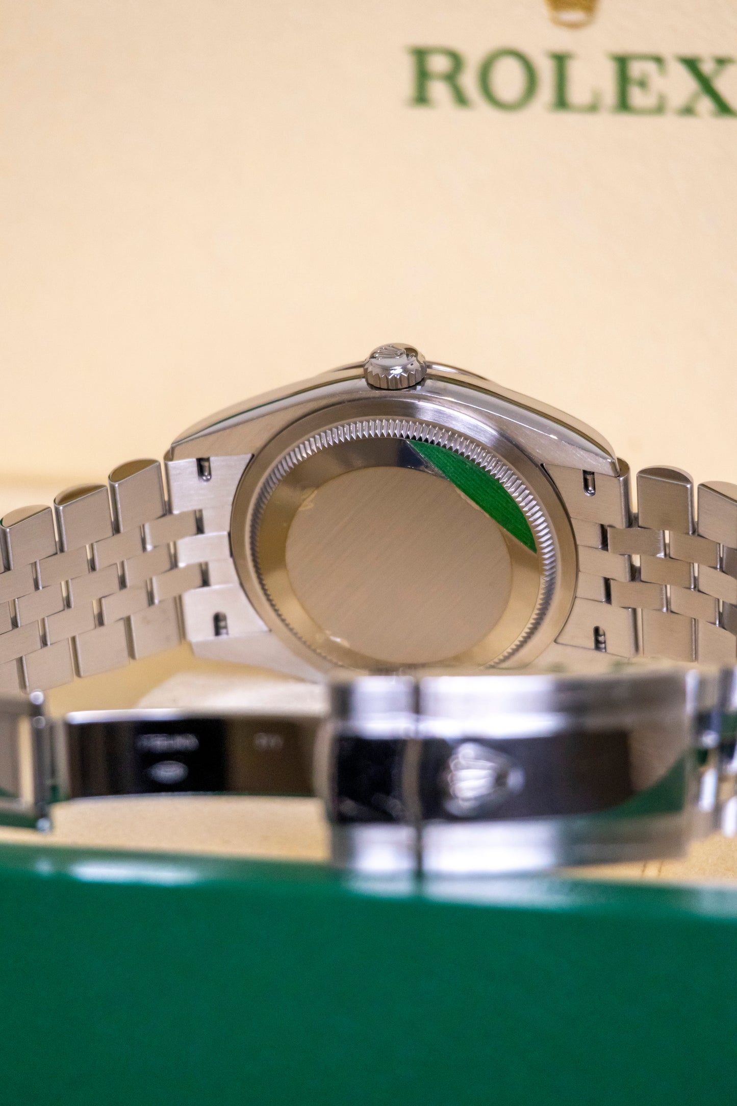 Rolex Datejust 36mm Discontinued Green Palm Motif dial Reference 126234