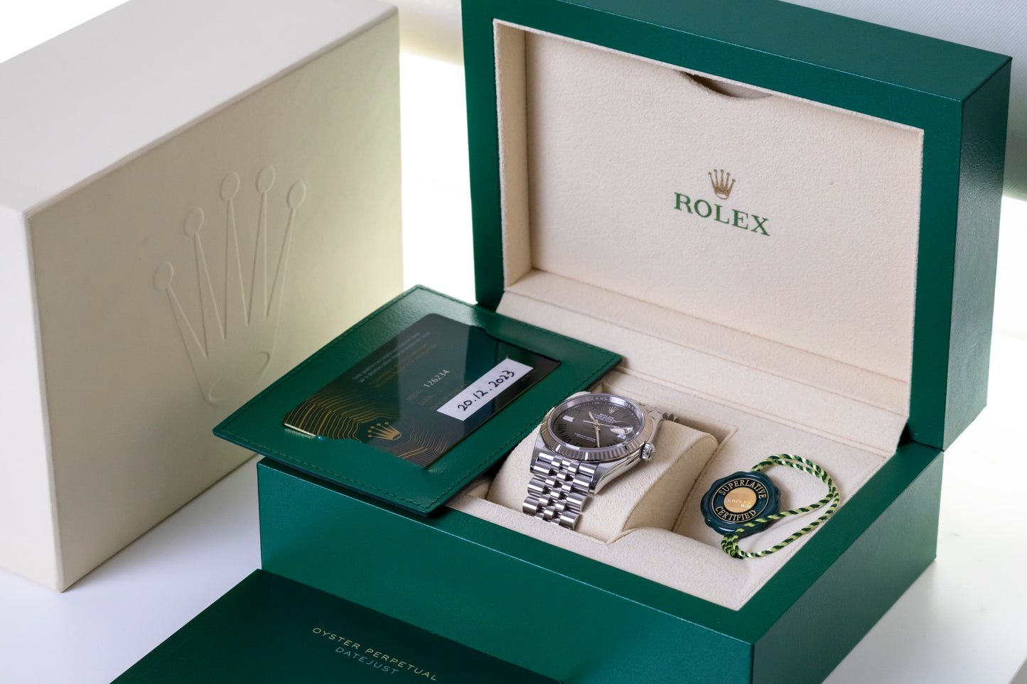 Rolex Datejust 36mm Wimbledon Fluted Jubilee Reference 126234