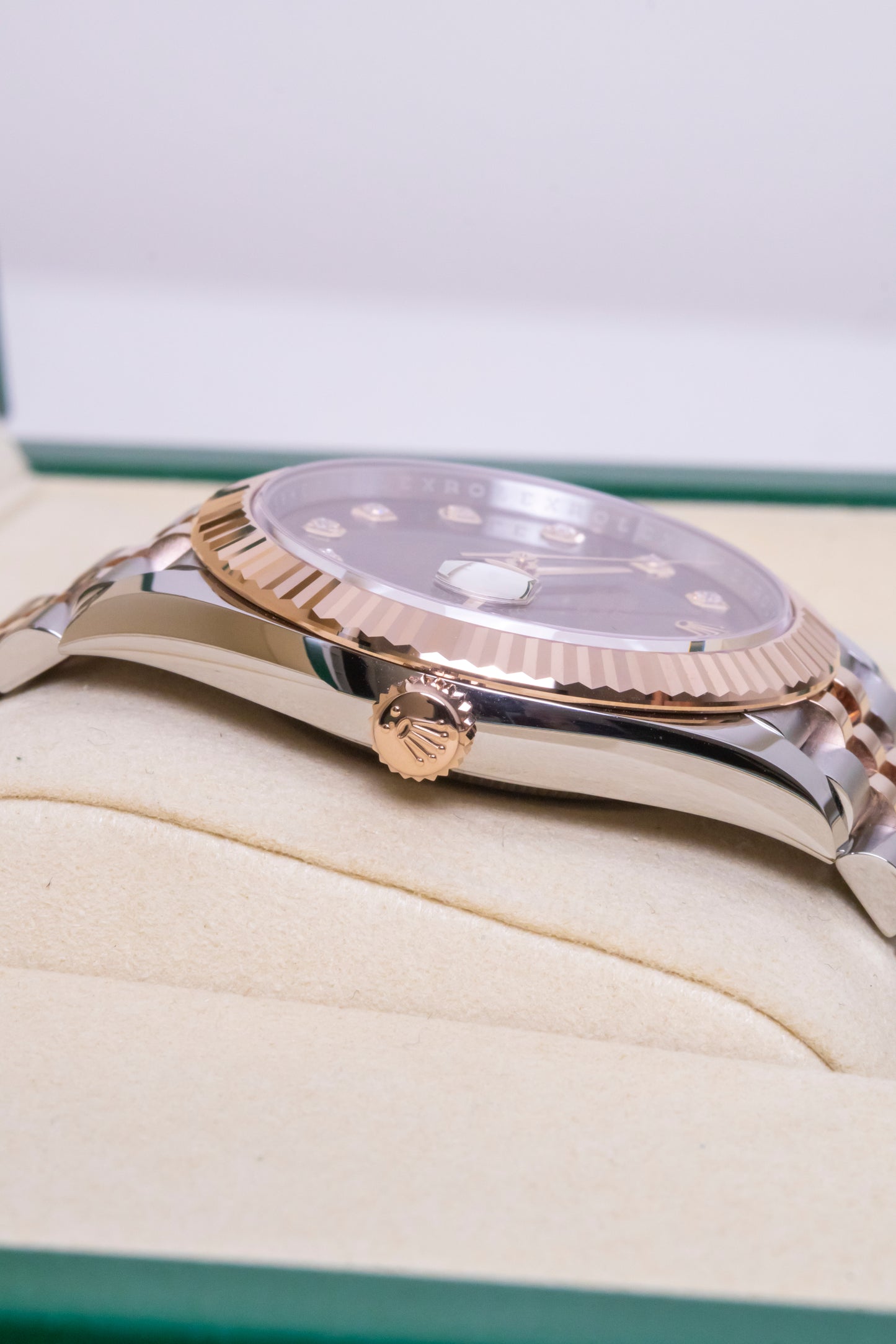 Rolex Datejust 41mm Two tones RG Chocolate Diamonds Dial Reference 126331