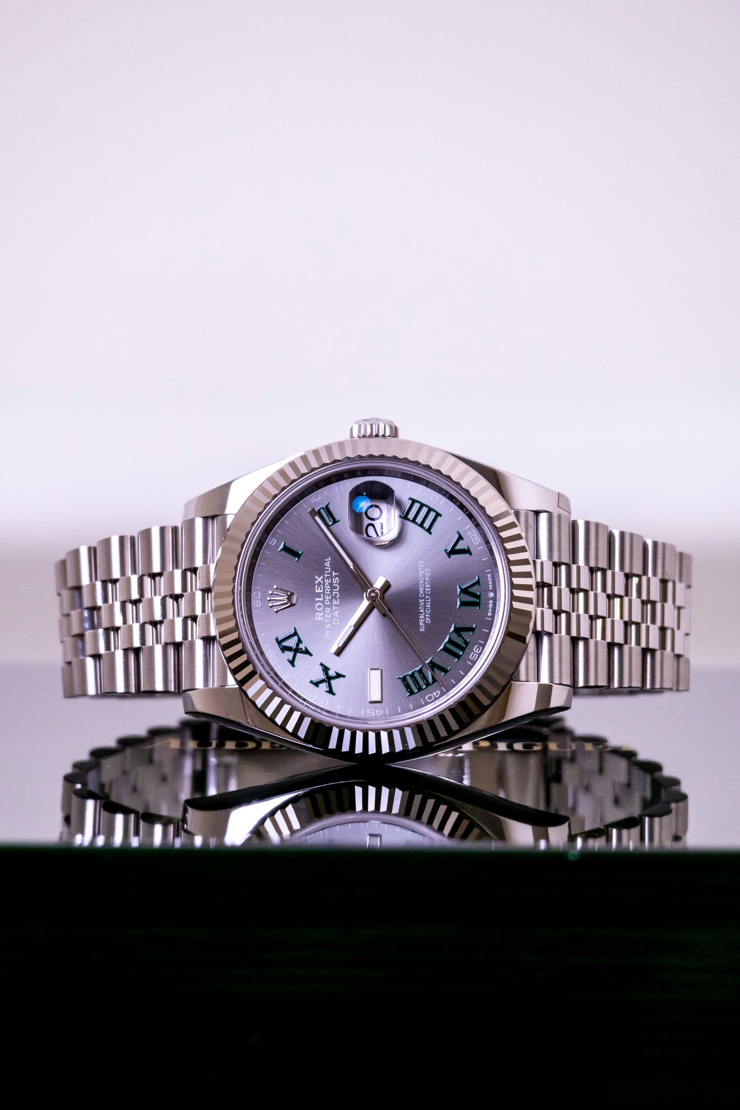 Rolex Datejust 41mm Wimbledon Fluted Jubilee Reference 126334