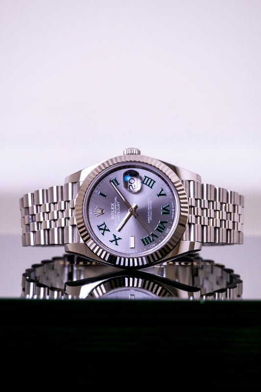 Rolex Datejust 41mm Wimbledon Fluted Jubilee Reference 126334
