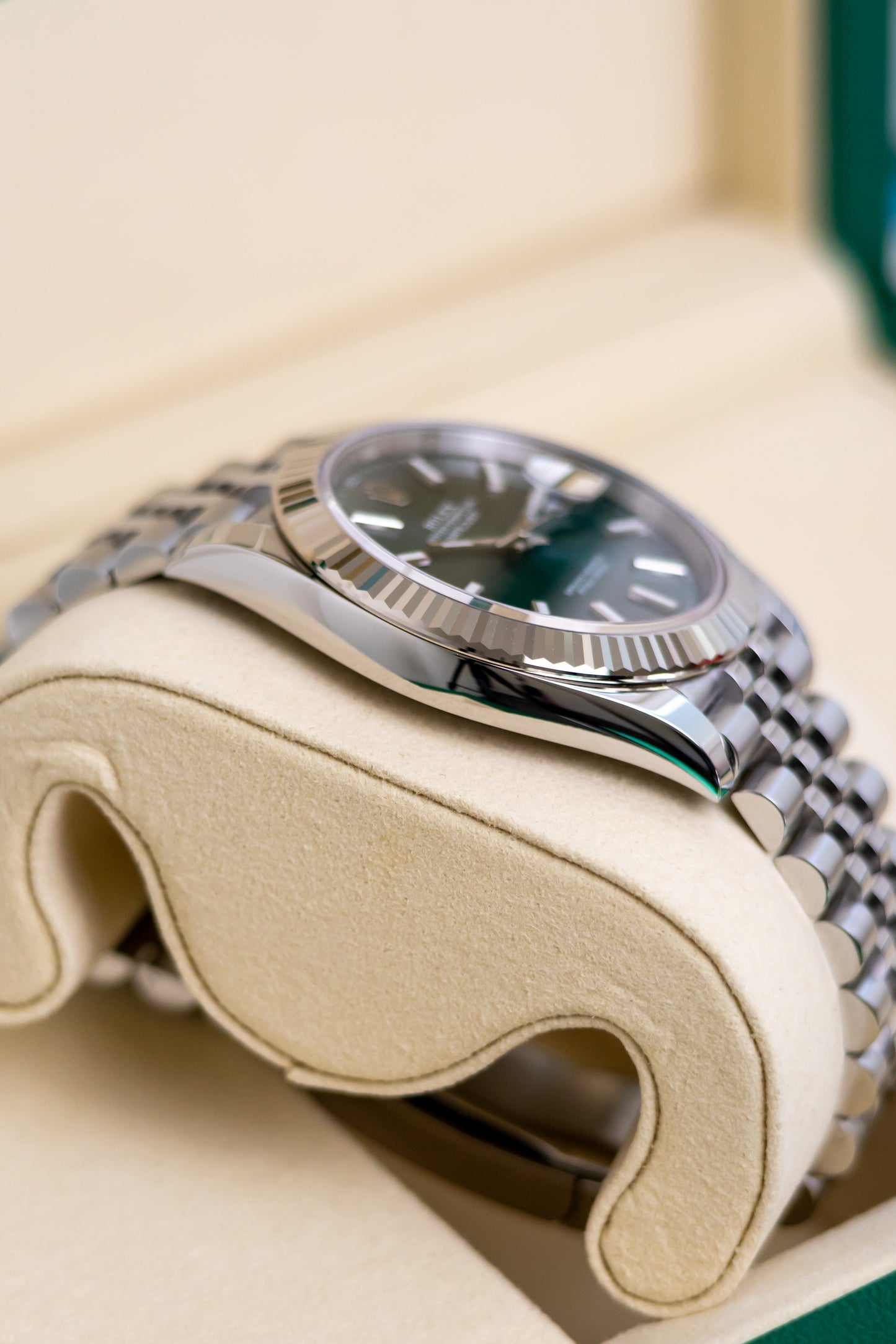 Rolex Datejust 41mm Mint Green Fluted Jubilee Reference 126334
