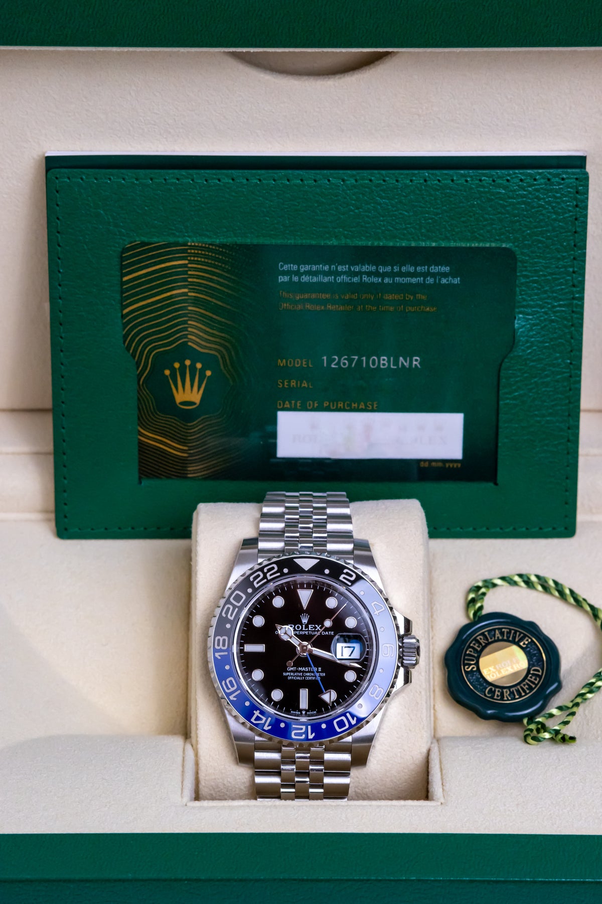 Rolex GMT Master II Batgirl Reference 126710BLNR