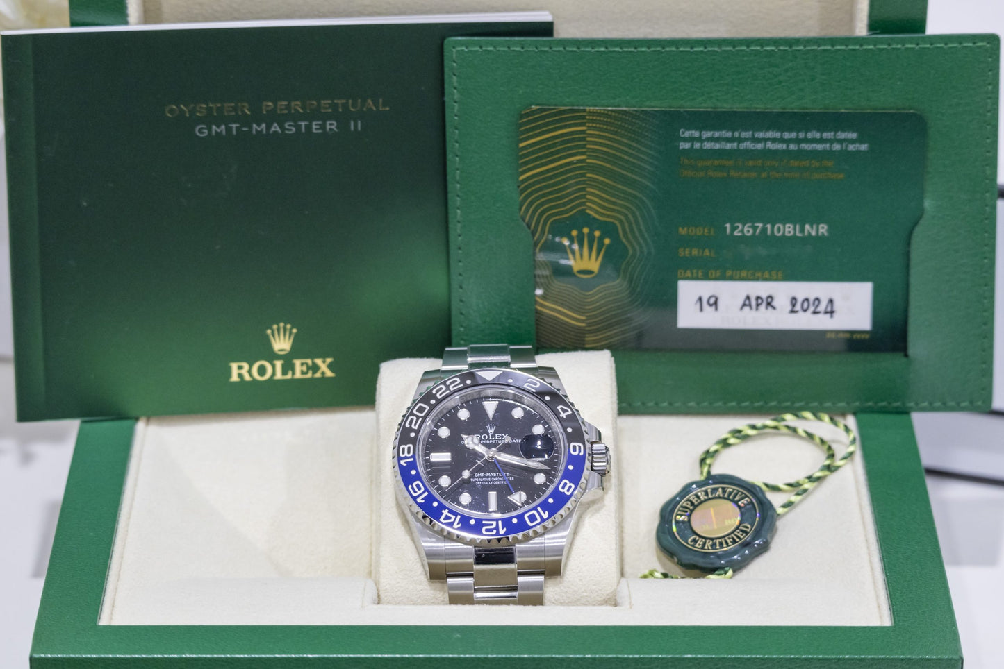 2024 Rolex GMT Master II “Batman” Reference 126710BLNR