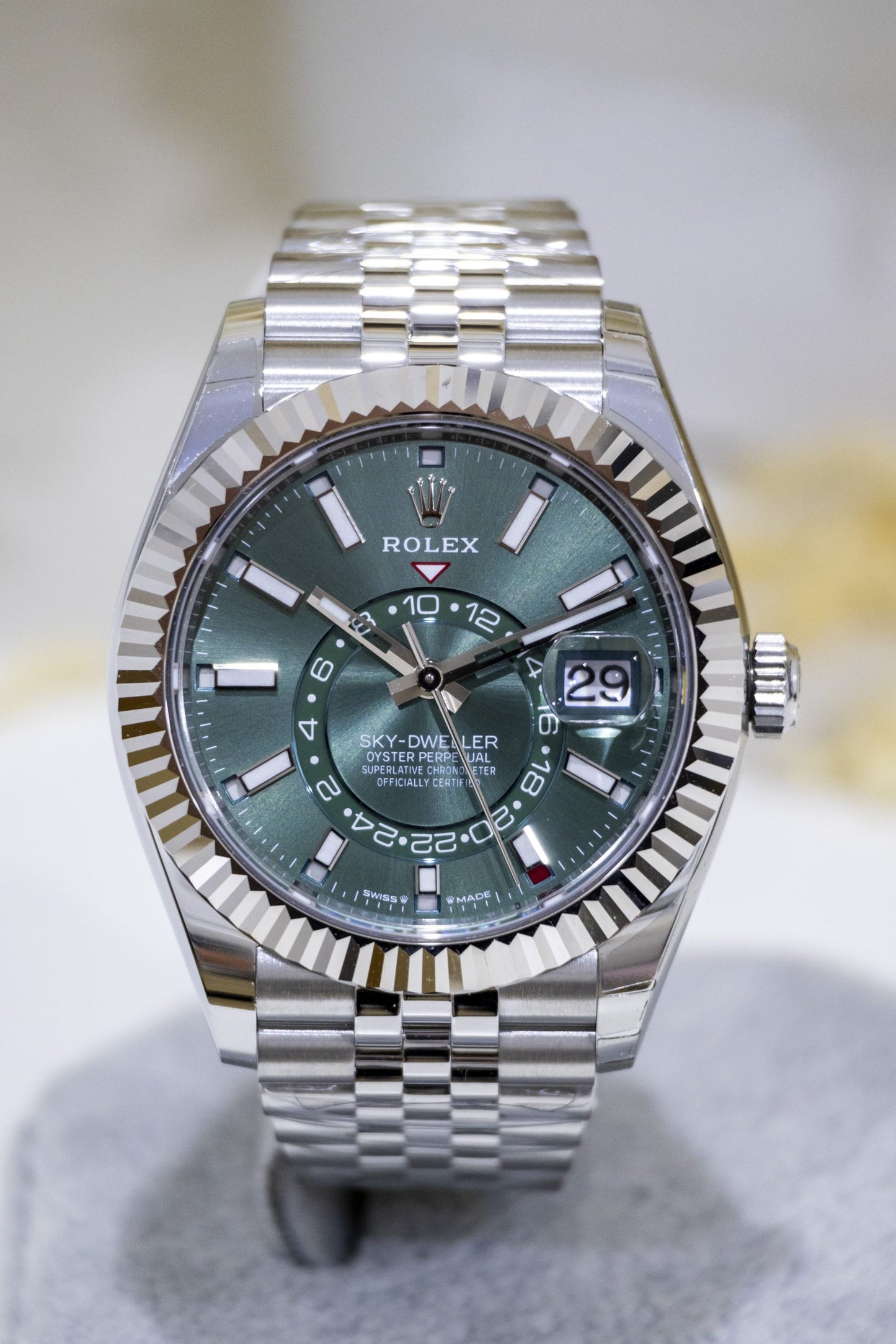 Rolex Sky-Dweller Mint Green dial Jubilee Reference 336934