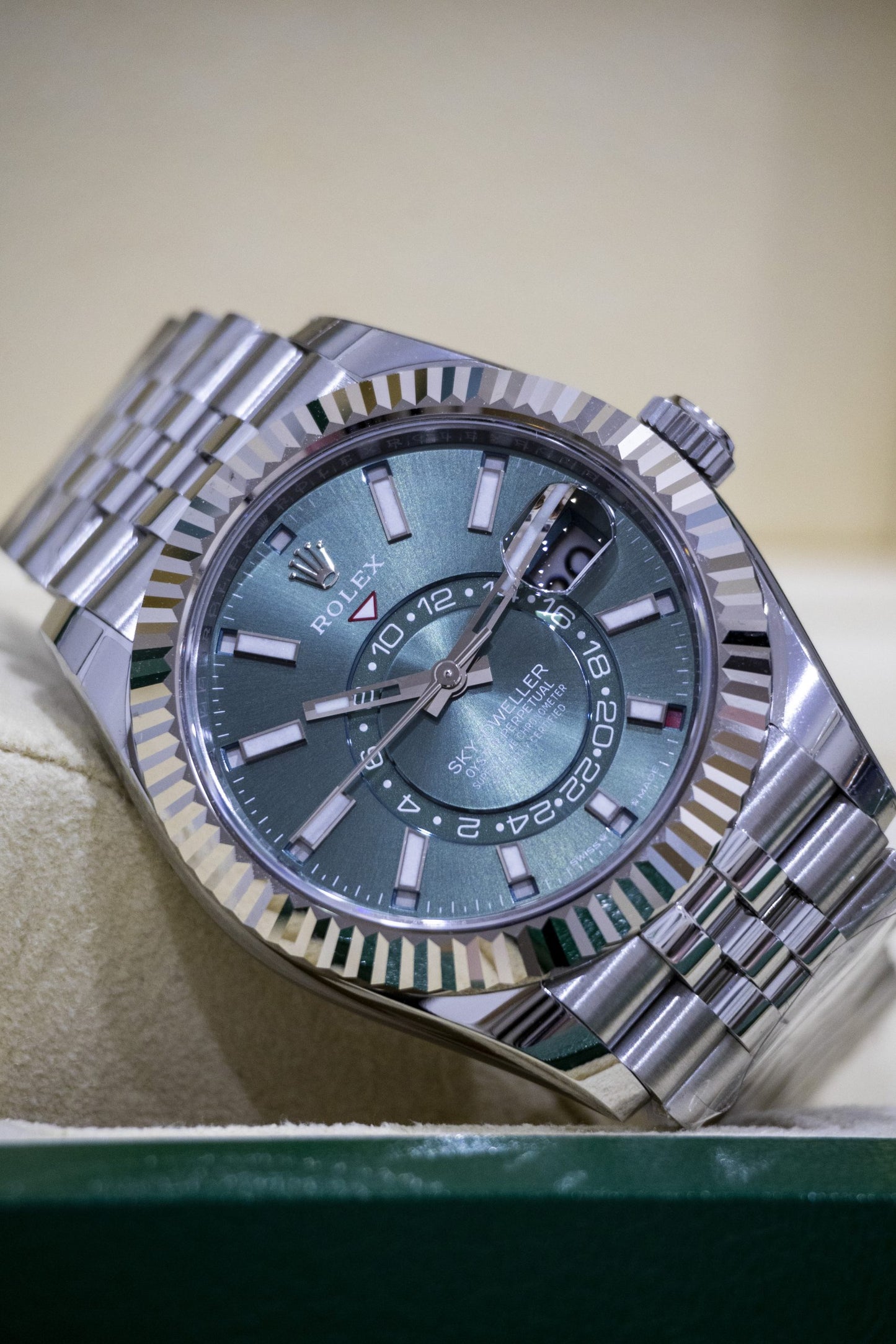 Rolex Sky-Dweller Mint Green dial Jubilee Reference 336934