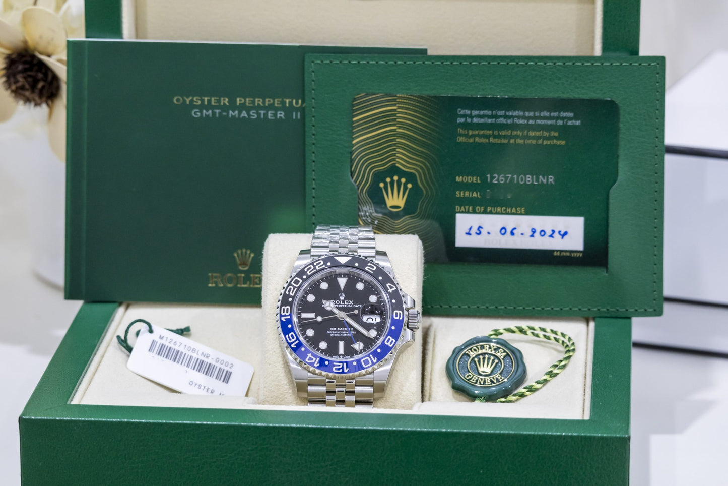 Rolex GMT Master II “Batgirl” Reference 126710BLNR