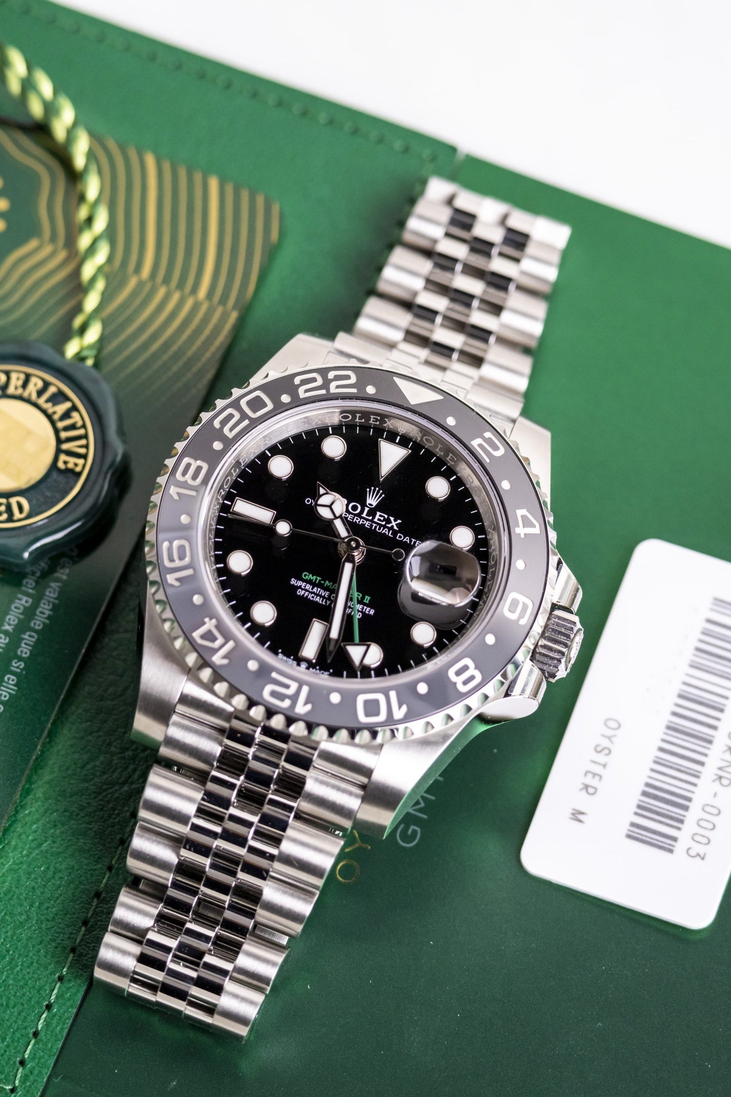 Rolex GMT Master II “Bruce Wayne” Jubilee Reference 126710GRNR