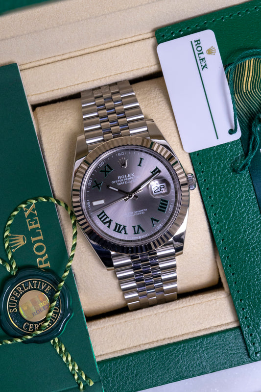 2023 Rolex Datejust 41mm "Wimbledon" Fluted Jubilee Reference 126334