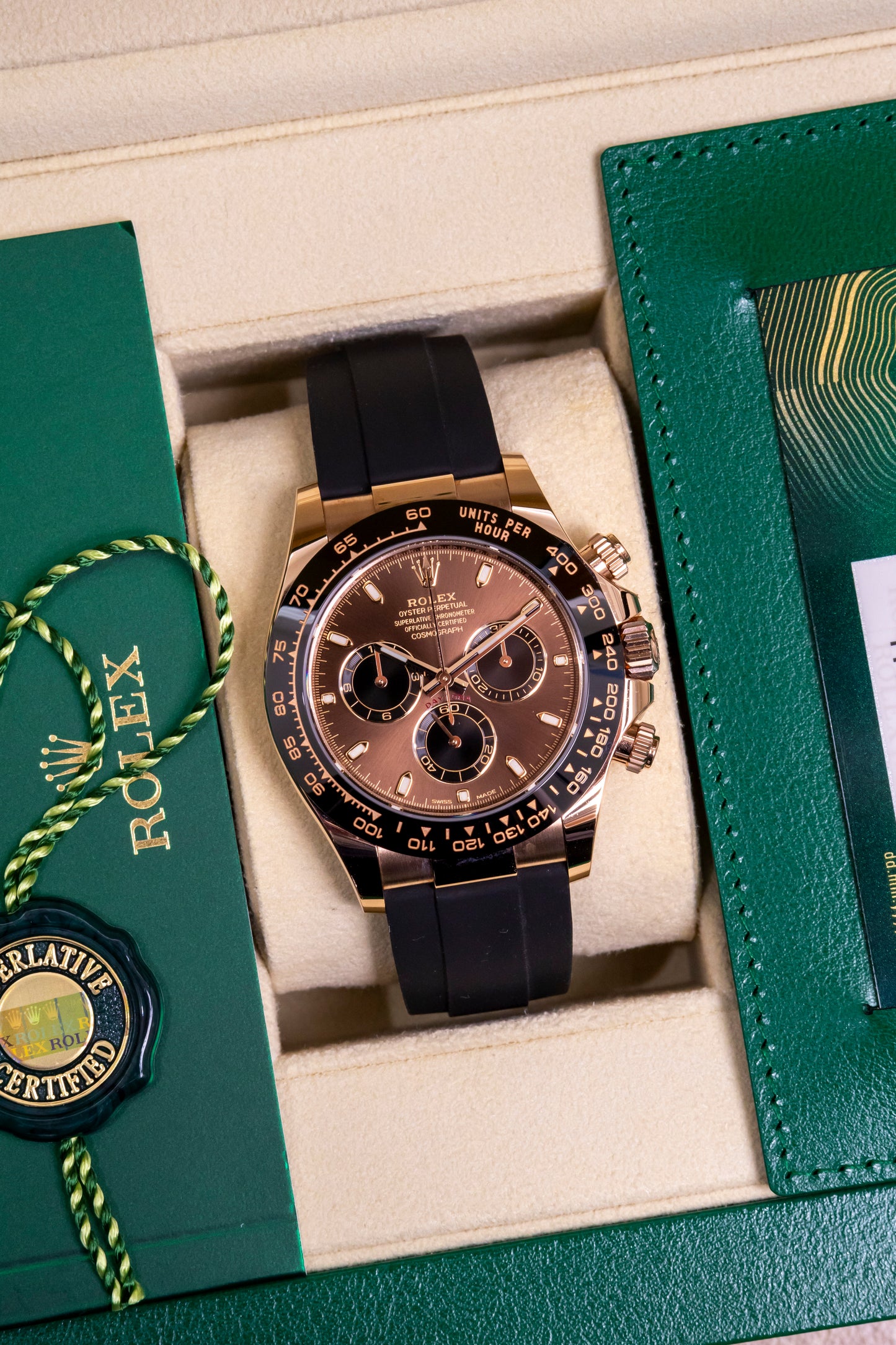 2022 Rolex Daytona Rose Gold Chocolate dial Reference 116515LN